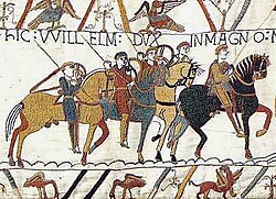 Battle of Hastings, as depicted in the Bayeux Tapestry