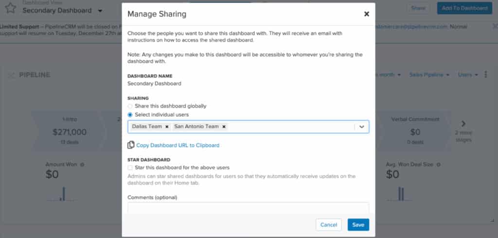 Sharing Customizable Dashboards 2