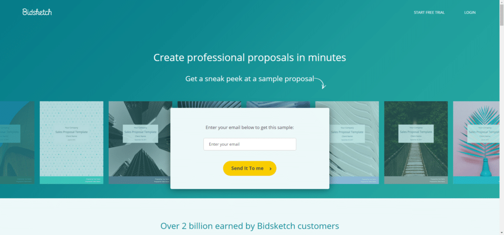 2. Bidsketch- Proposal Software for marketing agencies