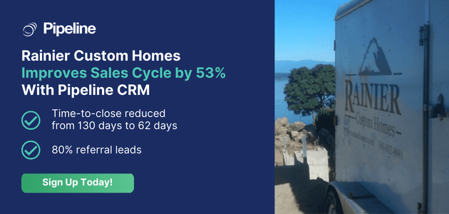Rainier Custom Homes improves sales cycle by 53% with Pipeline CRM