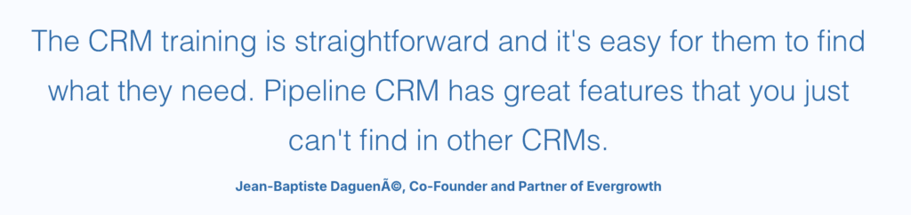 Co-founder of Evergrowth on Pipeline CRM results for their agency business