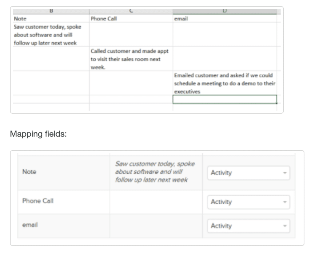 Importing Activities