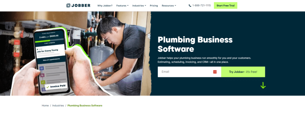 Jobber- Best CRM for Plumbing Project Delegation