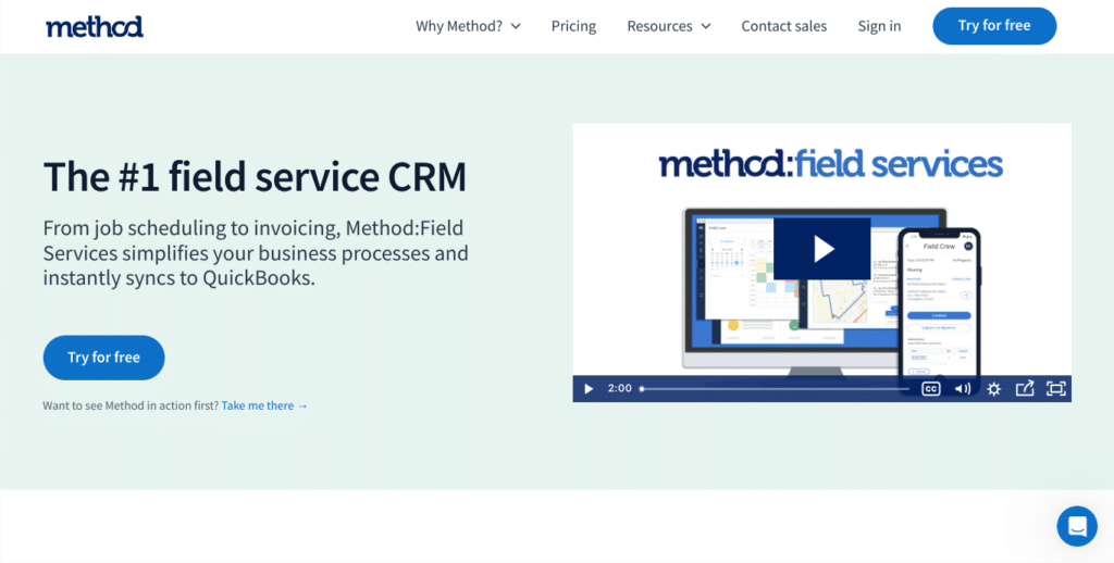 Method- Best CRM for Quickbooks Access