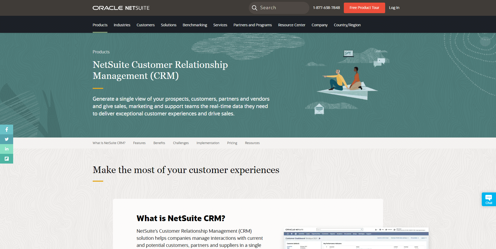 Oracle NetSuite CRM is best for midsize, large, and global wholesalers