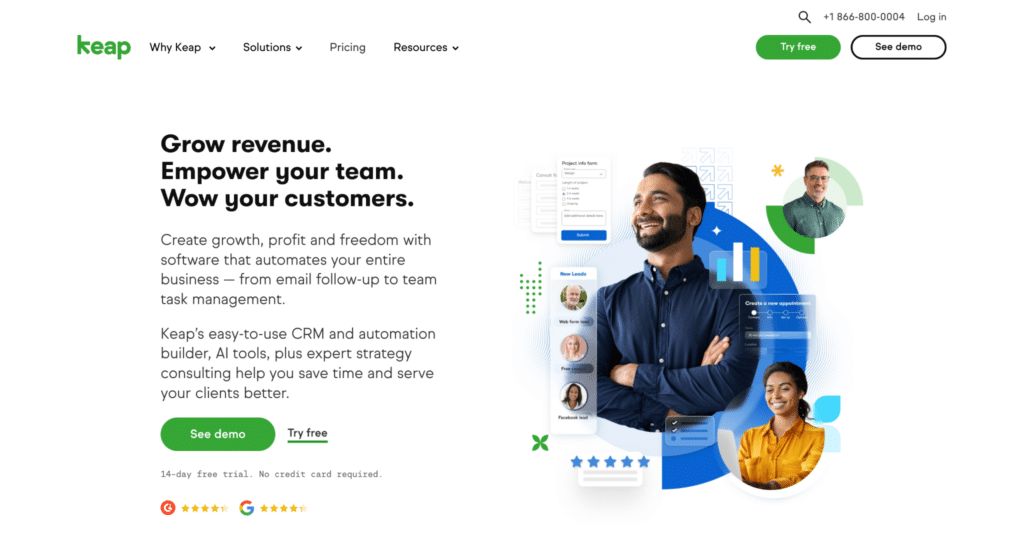 Salesmate CRM Alternatives for Logistics Companies- Keap CRM