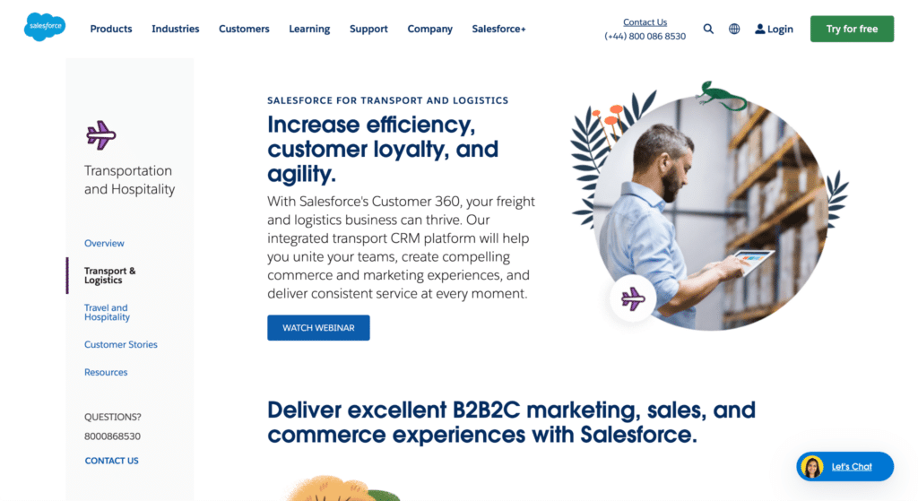 Salesmate CRM Alternatives for Logistics Companies- Salesforce