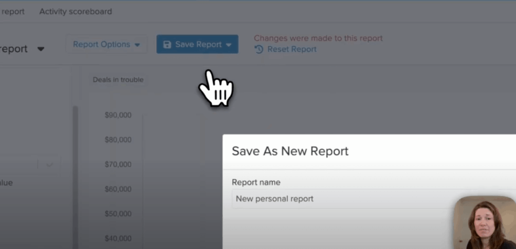 Save CRM report templats on Pipeline CRM