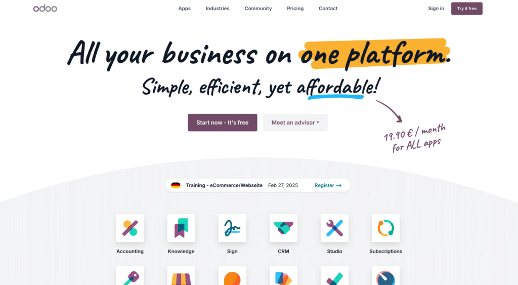Odoo - best construction CRM list by Pipeline CRM