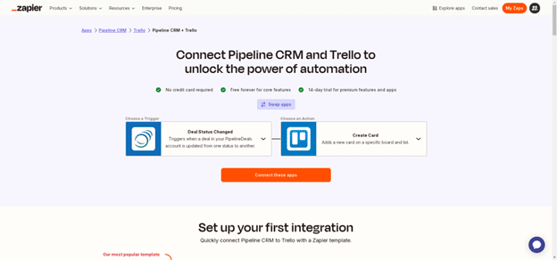 Create Trello cards for delivery when Pipeline CRM deals are updated